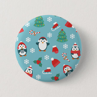 Cute Christmas Penguins Pattern Knapp