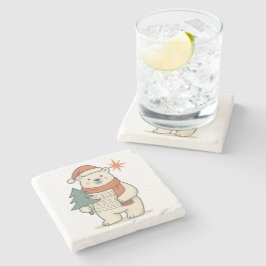 Cute Christmas Polar Bear Scandinavian Winter  Stenunderlägg