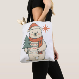Cute Christmas Polar Bear Scandinavian Winter  Tygkasse