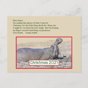CUTE CHRISTMAS POSTCARD "VAD JAG VILL HA CHRISTMAS HELG VYKORT