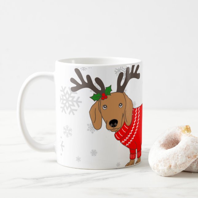 Cute Christmas Pup Kaffemugg (Med munk)