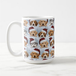 Cute Christmas Puppies Kaffemugg