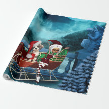 Cute christmas puppy and elf