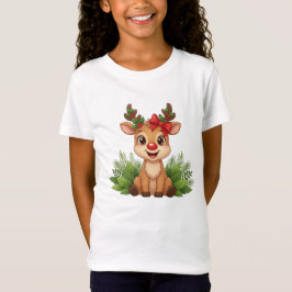 Cute Christmas Reindeer Shirt, Reindeer Holiday  T Shirt
