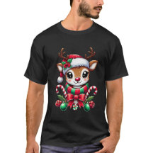 Cute Christmas Reindeer T-Shirt
