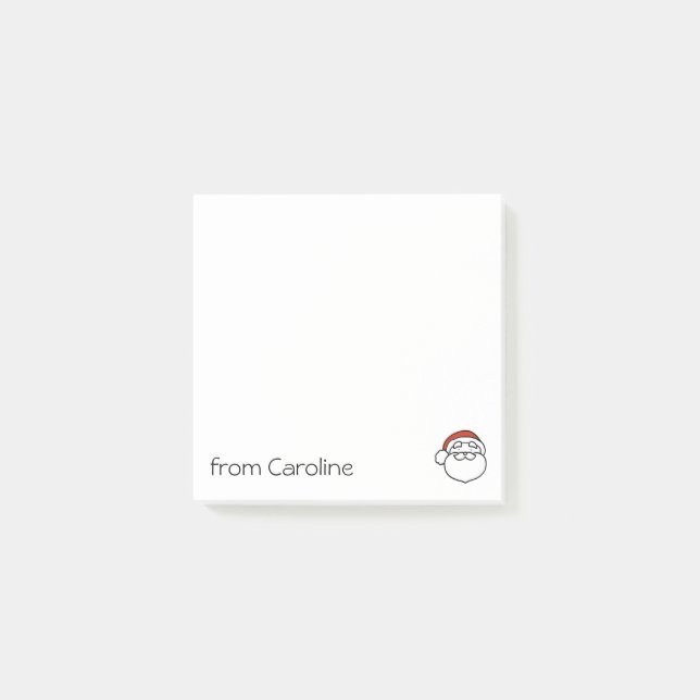 Cute Christmas Santa Claus with Red Hat Post-it Block (Framsida)
