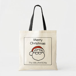 Cute Christmas Santa Clause with Red Hat Tygkasse