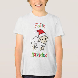 Cute Christmas Sheep – Feliz Navidad T Shirt