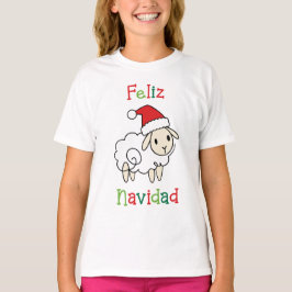 Cute Christmas Sheep – Feliz Navidad T Shirt