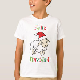 Cute Christmas Sheep – Feliz Navidad T Shirt