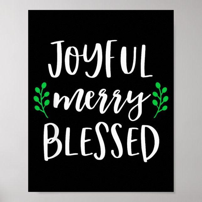 Cute Christmas Shirt For Women Girls Joyful Merry  Poster (Framsidan)