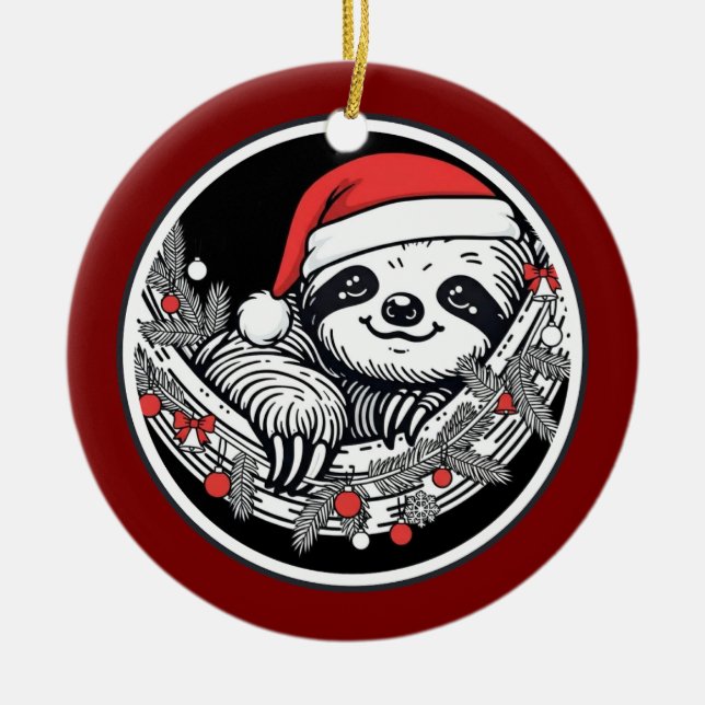 Cute Christmas Sloth Ornament (Framsidan)