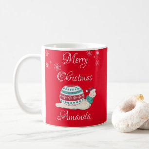 Cute christmas snigel kaffemugg