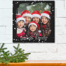Cute Christmas Snow Family Photo