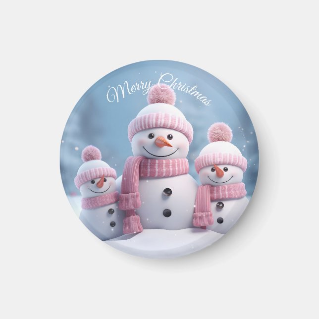 Cute Christmas Snowman Magnet (Framsidan)