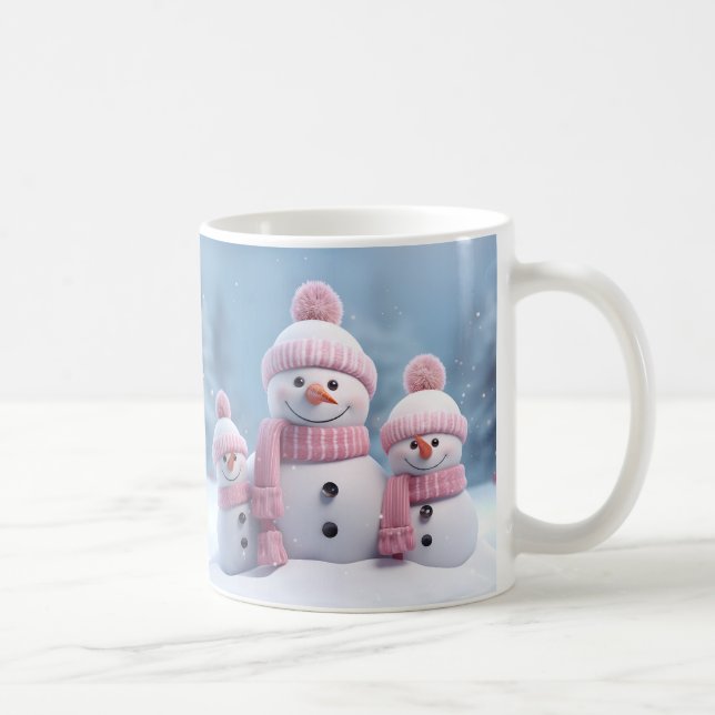Cute Christmas Snowman Mug | Cozy Winter Mug  Kaffemugg (Höger)