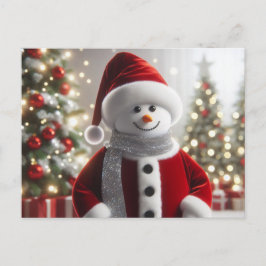 Cute Christmas Snowman Vykort