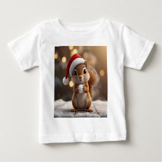 Cute Christmas Squirrel Girls T-Shirt
