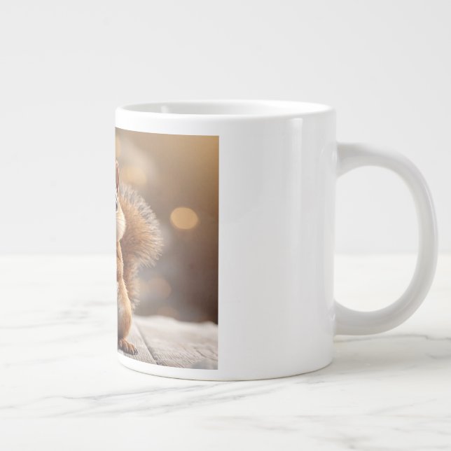 Cute Christmas Squirrel Specialty Mug Jumbo Mugg (Höger)