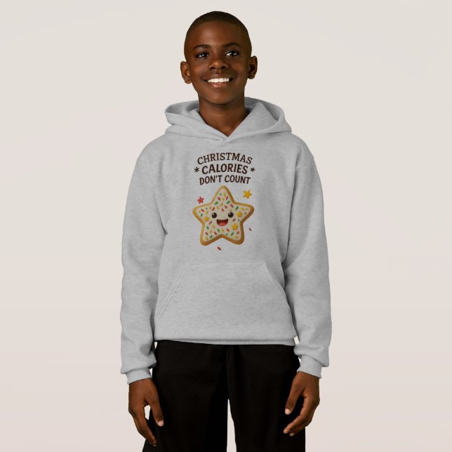 Cute Christmas Star Cookie Sticker T Shirt (Hel framsida)
