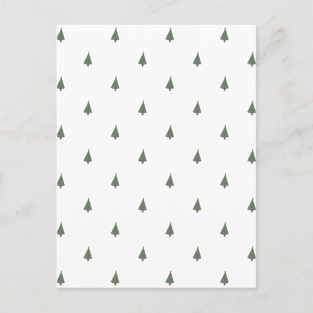 Cute Christmas Tree Merry Christmas Card. Vykort (Framsida)