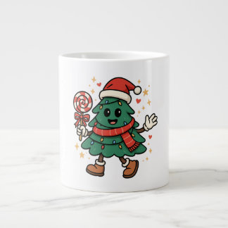 Cute Christmas Tree Mug - Festive Holiday Design Jumbo Mugg