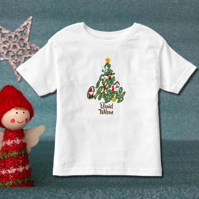 Cute Christmas Tree My First Christmas Kid's  T Shirt (Skapare uppladdad)