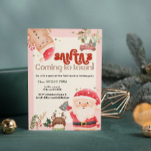 Cute christmas-ungar julfest inbjudan till jultomt