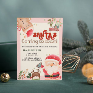 Cute christmas-ungar julfest inbjudan till jultomt