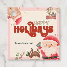 Cute christmas-ungar julfest inbjudan till jultomt gåvor etiketter