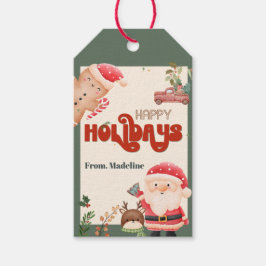 Cute christmas-ungar julfest inbjudan till jultomt presentetikett