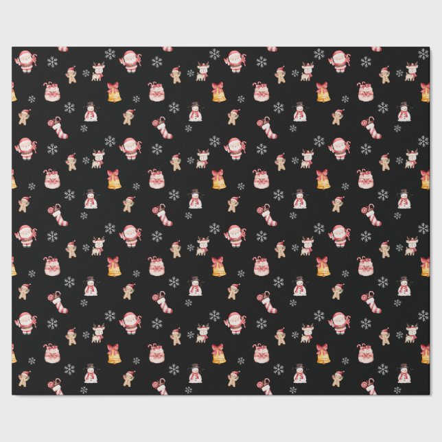 Cute Christmas Wrapping Paper Presentpapper (Seam)