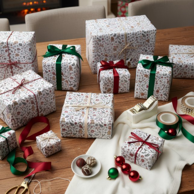 Cute Christmas Wrapping Paper Presentpapper (Skapare uppladdad)