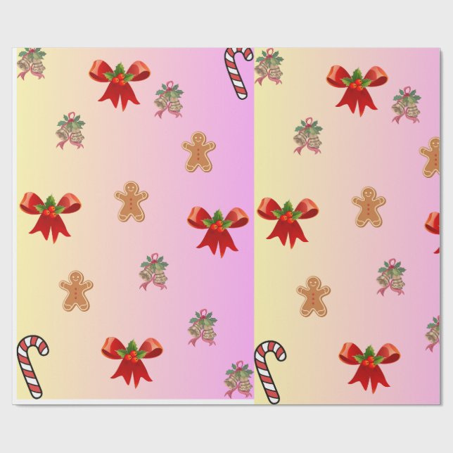 Cute Christmas Wrapping Paper Presentpapper (Platt)