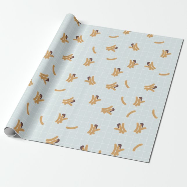Cute Churros Wrapping Paper Presentpapper (Utrullad)