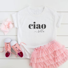 Cute Ciao Bella Hej Vacker Modern Typografi