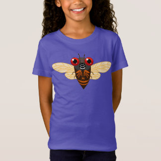 Cute Cicada Tecknad T-Shirt (flickor)