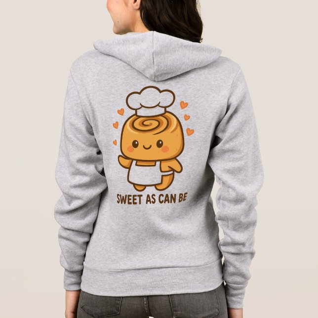"Cute Cinnamon Roll Chef - Kawaii Baking Design T Shirt (Baksida)