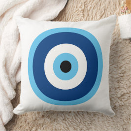 Cute Circle Blue och Lila Mönster Kudde