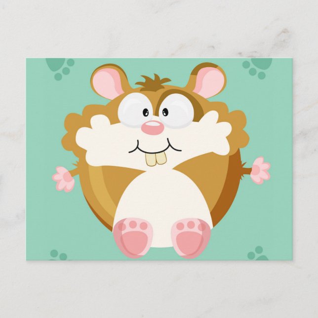 Cute Circle hamster Vykort (Framsida)