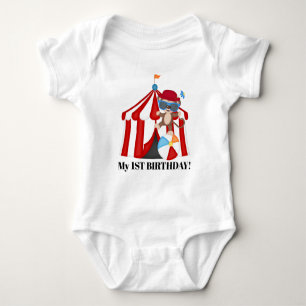 Cute Circus apa unisex första födelsedag T Shirt