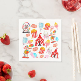 Cute Circus Carnival Festival Barn Kids Party Pappersservett