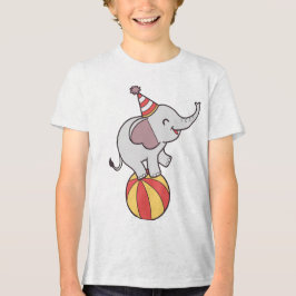Cute Circus Elephant på Boll - Födelsedagsfest Ill T Shirt
