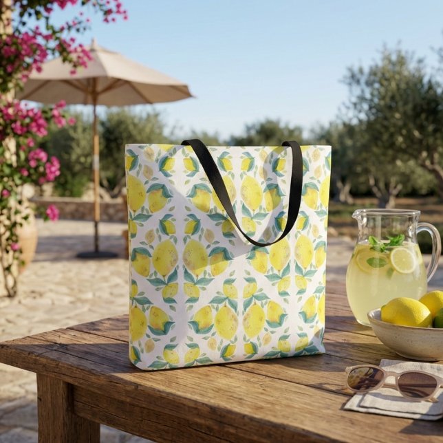 Cute citons frukt Sommarstranden shopping bag Tygkasse (Skapare uppladdad)