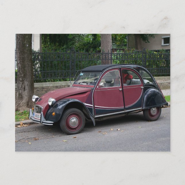 Cute Citroen 2CV Charleston Vykort (Framsida)