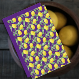Cute citron, gult lila mönster