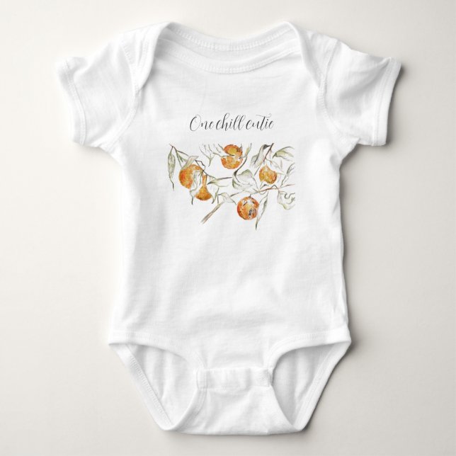 Cute Citrus Fruit Clementine Cutie T Shirt (Framsida)