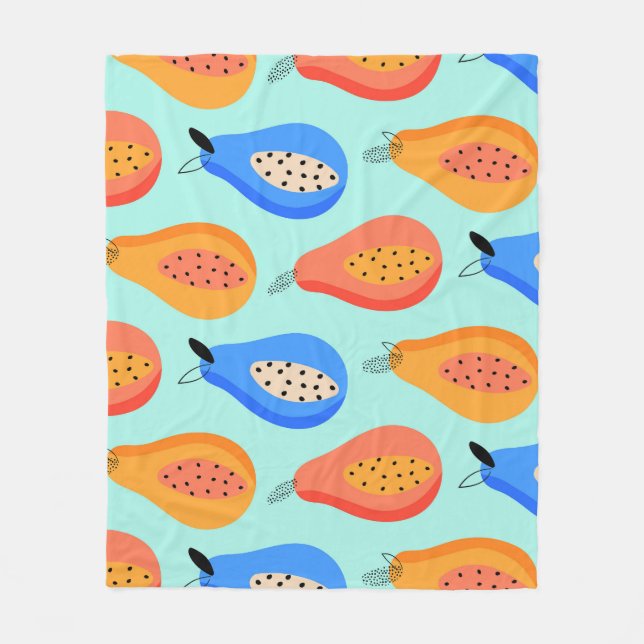 Cute Citrus Fruits Sommar Vintage Fleecefilt (Framsidan)