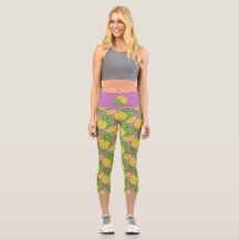 Cute Citrus Lila Capris Leggings
