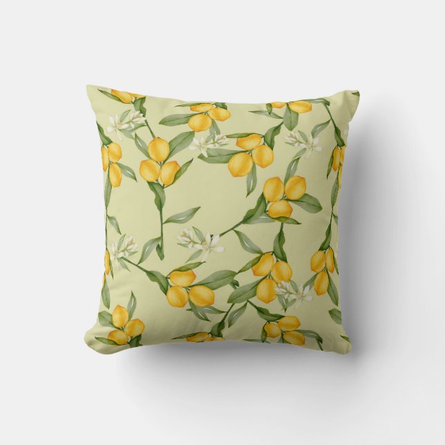 Cute Citrus mönster Dekorativ kudde (Framsida)